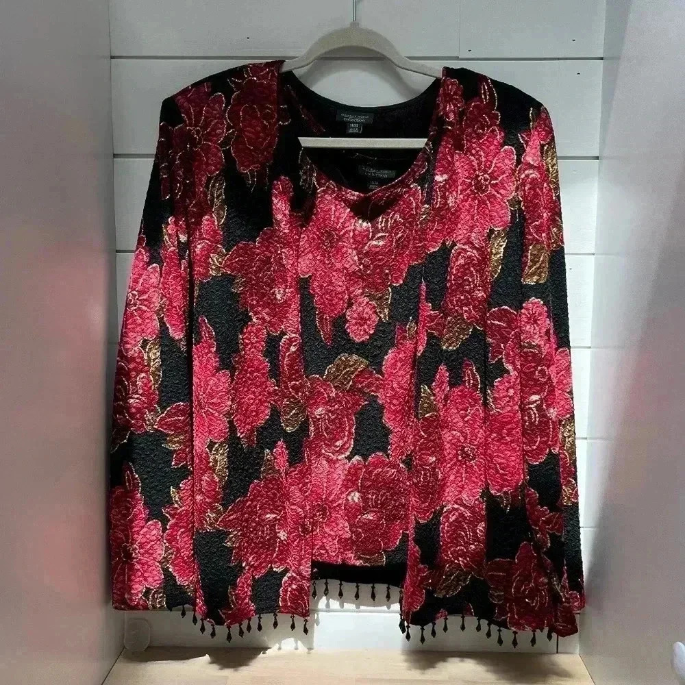 Dress Barn Woman Collection Tank and jacket set 18/20w